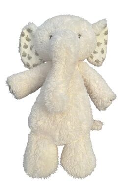Jellycat Little Moonbeam Elly - Nugget Elephant White Textured Retired 12”